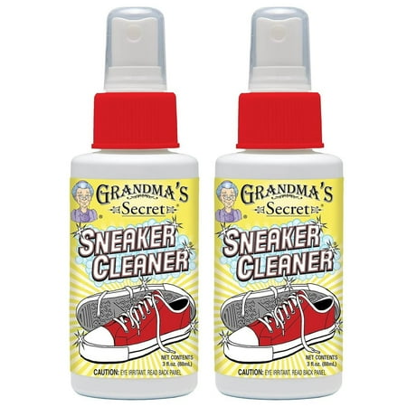 

Grandma s Secret Sneaker Cleaner Stain Remover Shoe Cleaner for Rubber Canvas Leather 3oz 2 Pack