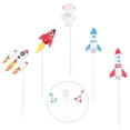 thumbnail image 3 of 4Pcs Birthday Resin Cake Picks Spaceman Figurine Ornaments Cake Insert Toppers, 3 of 8