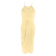 thumbnail image 4 of Dresses Halter Neck Summer Casual Dress Sleeveless Hollow Out Backless Strap Neck Tie Side Slit Comfortable Breathable Flowy Party Daily Wear Club Party Dresses Yellow L, 4 of 5