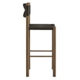 thumbnail image 6 of Bar Chair Barstool, Set of 2, Walnut Brown, Wicker Rattan, Aluminum, Outdoor Patio Balcony Cafe Bistro Garden Hospitality Restaurant, Modern Contemporary, HB37359, 6 of 11