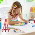 thumbnail image 4 of Musbetu 5Pcs Triangle Easel Mini Stand Kids Art Display Small Drawing Easel with Bright Colors 15.5cm Plastic Sketching Easel, 4 of 7