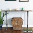 thumbnail image 4 of PIPE DECOR  Solid Live Edge Wood Console Table with Industrial Pipe Legs Trail Brown, 4 of 11