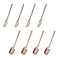 thumbnail image 1 of 18/8 Stainless Steel Modern Mini Fruit Appetizer Forks and Dessert Spoons Set (4 Forks + 4 Spoons), 1 of 5