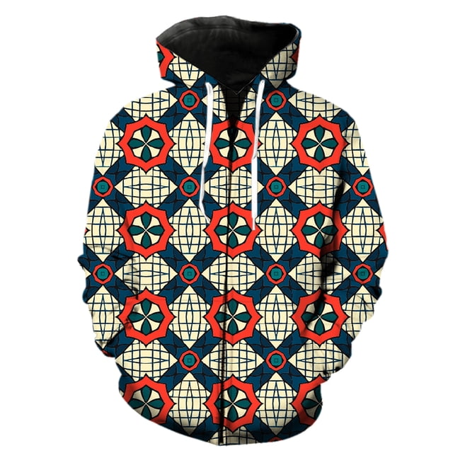 Sudadera con capucha y cremallera para hombre, estilo étnico exótico retro, divertida, gran oferta 2024, ropa de calle informal de primavera, moda de gran tamaño para adolescentes.
