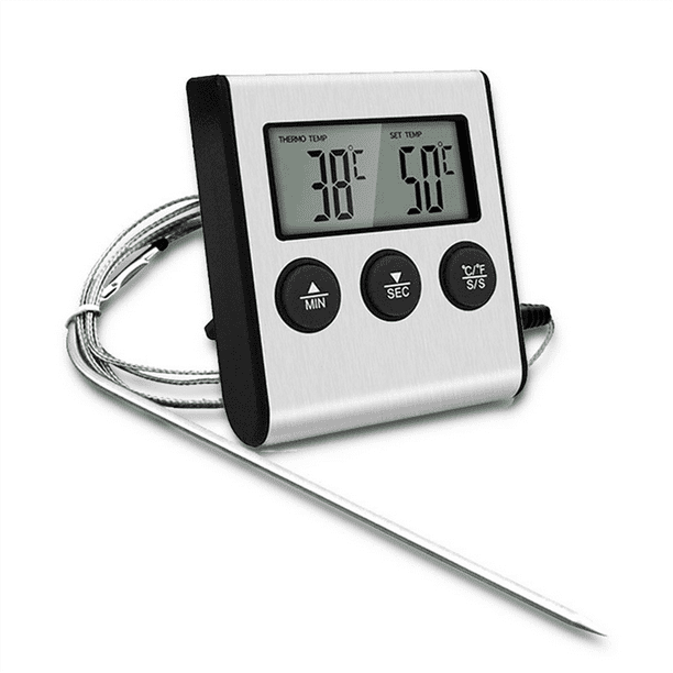 Termómetro Digital para Cocina, Horno para Barbacoa, Función de Parrilla para Carne, Medidor de , Horneado en Casa, Temperatura de Cocción Doméstica