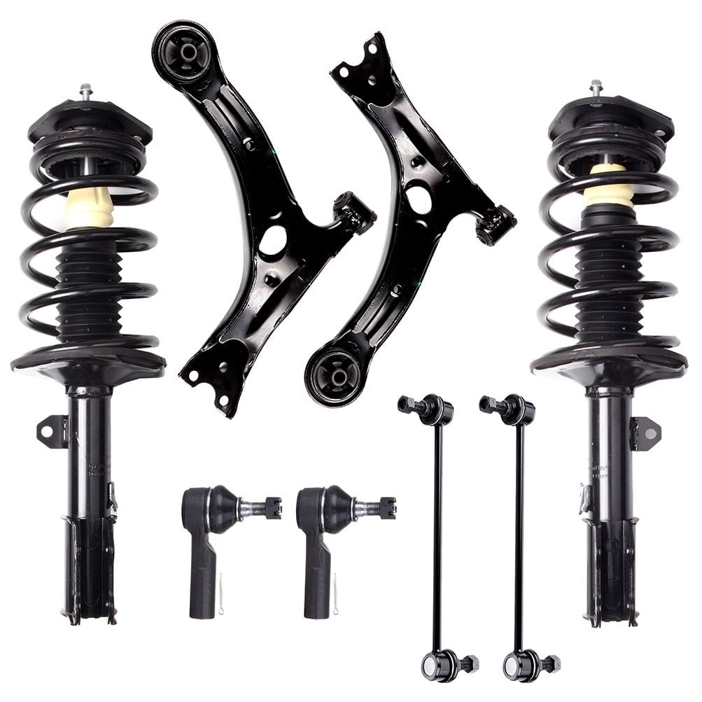 CCIYU Complete Struts Shock Absorbers Control Arm and Ball Joint Assembly Stabilizer Bar Link Tie Rod End Fits for 03-08 for Pontiac Vibe 03-08 for Toyota Matrix 172117 172116 Front Pair Struts