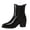 Black Boots for Women, variant on Patent Square Heel Chelsea Boots Women Elastic Pointed Toe Booties Beige 40