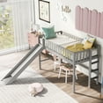 thumbnail image 5 of Aukfa Twin Loft Bed with Slide, Solid Wood Bed Frame for Kids - Gray, 5 of 8
