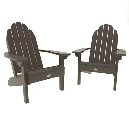 Essential 2pk Adirondack Chairs - Canyon Brown - Elk Outdoors: Weather-Resistant, Fade-Resistant, 400lb Capacity
