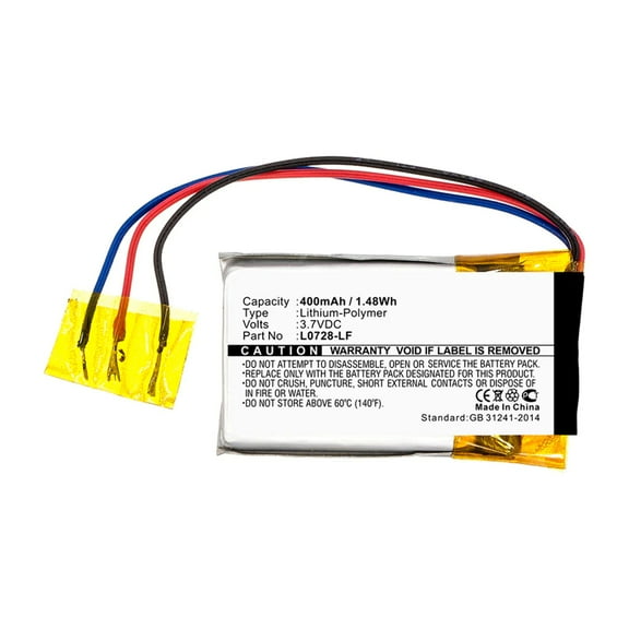 Batteries N Accessories BNA-WB-P12834 Speaker Battery - Li-Pol, 3.7V, 400mAh, Ultra High Capacity - Replacement for JBL L0728-LF Battery