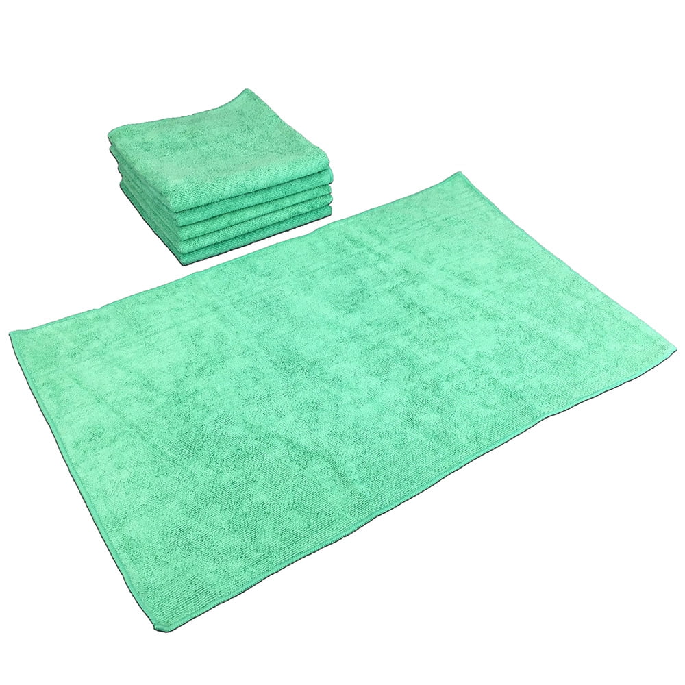 Arkwright Microfiber Hand Towels, 12 Pack, 15 x 24, Green