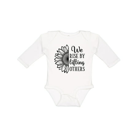 

Inktastic We Rise by Lifting Others Positive Quote Gift Baby Girl Long Sleeve Bodysuit