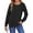 BLACK, variant on TEMOFON Womens Tops Fall Long Sleeve Button Henley Shirts Soft Lightweight Sweaters Casual Loose Crew Neck Tunic Tops XL