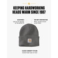 thumbnail image 2 of Gorro Carhartt de punto con puños para hombre Coal Heather, 2 of 6