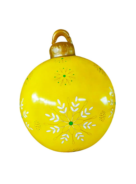 Christmas Clearance Holiday Time Gift Deals 2021 - Mijaution Christmas 23.62" Inflatable Decorated Ball, Outdoor Giant Xmas Ball Christmas Tree Decoration Ornament