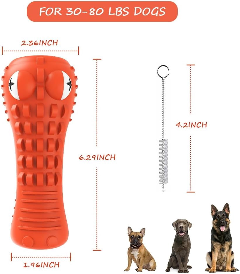 General Dog Toys for Aggressive Chewers Large Medium Breed, Indestructible Dog Chew Toys, Squeaky Interactive Tough Extremely Durable, Dogs Toothbrush Toys to Keep Them Busy