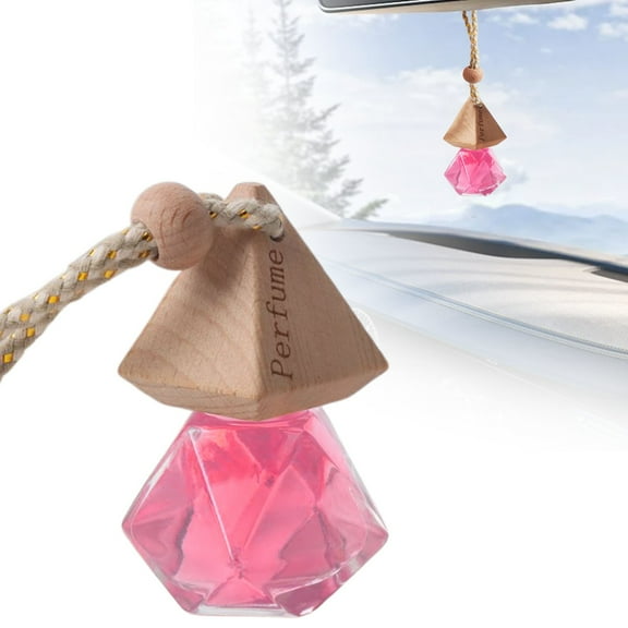 Ornaments Clearance! Vehicle Fragrance Oil Bottles | Car Vent Clip Containers | Car Scent Diffuser Bottles | Oil Diffuser Hanging Perfume Aromatherapy Pendant Empty Glass Bottle for Home Car 10Ml