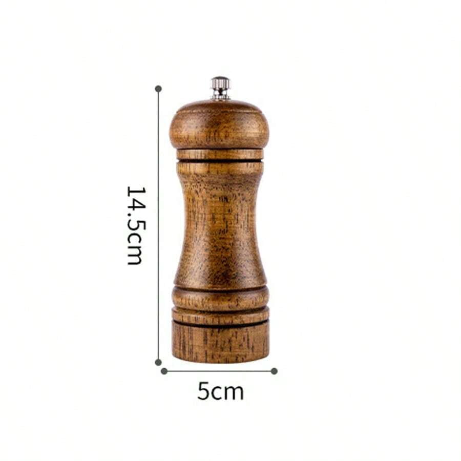 2PCS 5.7-Inch Wooden Pepper Grinder With Adjustable Grinding. This Wooden Pepper Grinder Or Salt Grinder Features An Adjustable Ceramic Rotor For Easy Use.