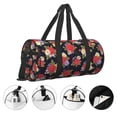 thumbnail image 5 of Fotbe Red Rose Flower Pattern Foldable Sports Gym Bag with Wet Dry Pocket, Ultralight Travel Bag, Large Capacity Duffel Bag, Splash Proof Carry on Bag, Overnight Bag, Weekender Bag, 5 of 8