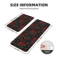 thumbnail image 2 of Bingfone 2 Pcs Kitchen Rugs and Mats,Cushioned Anti-Fatigue Floor Mat,PVC Non-Slip Kitchen Rug Set for Kitchen,Laundry Room,Sink 17"x47"+17"x29" - Roses, 2 of 6
