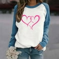 thumbnail image 2 of YOIAVAIOY Valentine Gift Graphic Hoodie for Women Printed Drop Shoulder Hooded Fleece Sweatshirt Winter Warm Casual Cute Pullover Blue XXXL, 2 of 8