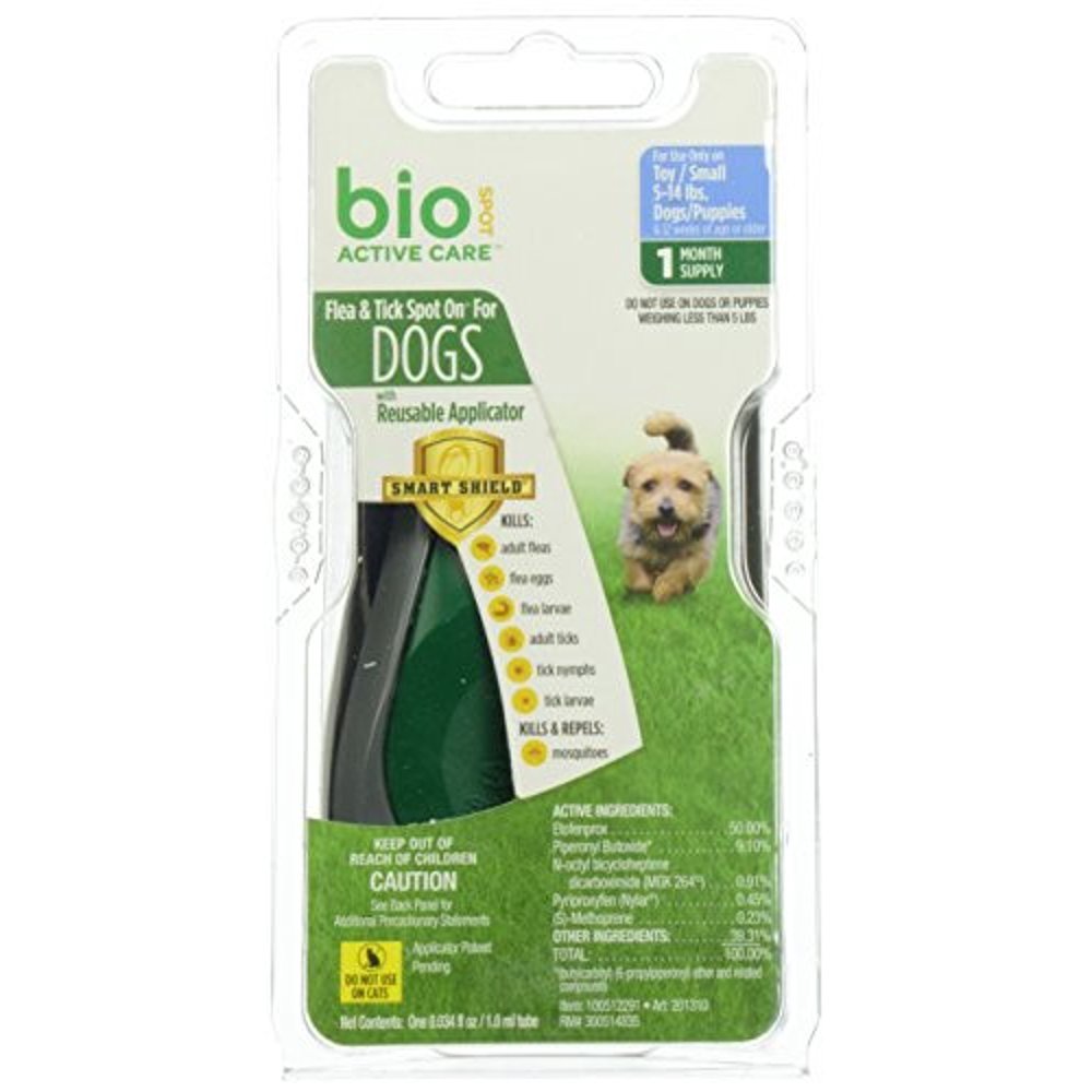 Bio Spot Active Care Flea & Tick Spot On for Dogs, 1 Month Supply