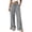 Gray, variant on Womens Winter Casual High Waist Sweatpants Elastic Waist Drawstring Splited Wide Leg Gym Workout Pants with Pockets