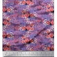 thumbnail image 1 of Soimoi Poly Georgette Fabric Leaves & Tulip Flower Print Fabric by The Yard 52 Inch Wide, 1 of 3