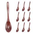 thumbnail image 3 of Wooden Spoons, 10 PCS Wood Soup Spoon Set, Long Handle Natural Wood Table Spoons for Eating Mixing Stirring Cooking - 7.3 Inches,10 *Wooden Spoons,brown, 3 of 9