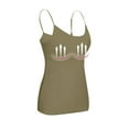 thumbnail image 6 of UoCefik Tank Top for Women With Built In Bra 2025 Adjustable Spaghetti Strap Camisole Tops Workout Padded Undershirts Trendy Tank Tops Army Green L, 6 of 7