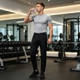 thumbnail image 4 of AZoiNM Men's Quick Dry Straight Leg Pants Nylon Spandex Outdoor Joggers with Pockets for Running Hiking, 4 of 13