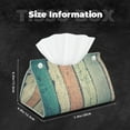 thumbnail image 6 of Lsque Hardwood Printed Long Tissue Box Cover Holder, Facial Paper Organizer Dispenser,Triangle with Bottom Belt, PVC Leather Decorative Organizer, 6 of 9