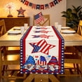 thumbnail image 4 of 72.04x12.99in Linen 4th Of July Table Runner Patriotic Stripe Farmhouses Rustics Independence Day Decor For Dining Table Kitchen Counter Multiple Patterns, 4 of 6