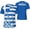 Large, variant on Greece Flag Grain (2) T-Shirt for Running Soccer Tennis Fitness Sports Jerseys Shirts