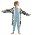 thumbnail image 7 of FORMRS Kids Bathrobe Unisex Hooded Robe Toddler Pajamas Sleepwear, Size 7-9T, Retro Floral Pattern, 7 of 7