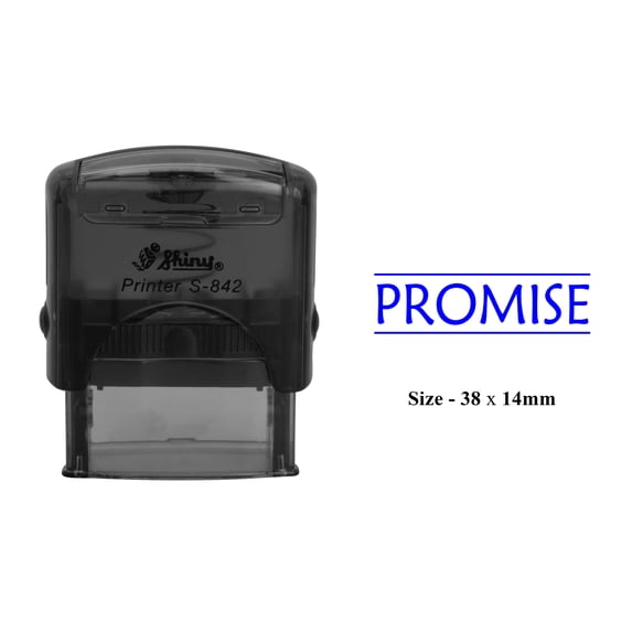 eloria Shiny S-842 Duplicate Text Self Inking Rubber Stamp Business Custom Stamp Office Stationery