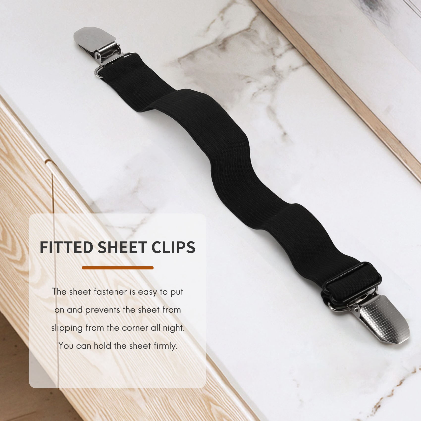 Bed Sheet Holder Straps, Corner Sheet Clips, Elastic Adjustable Sheet Fasteners Sheet Grippers