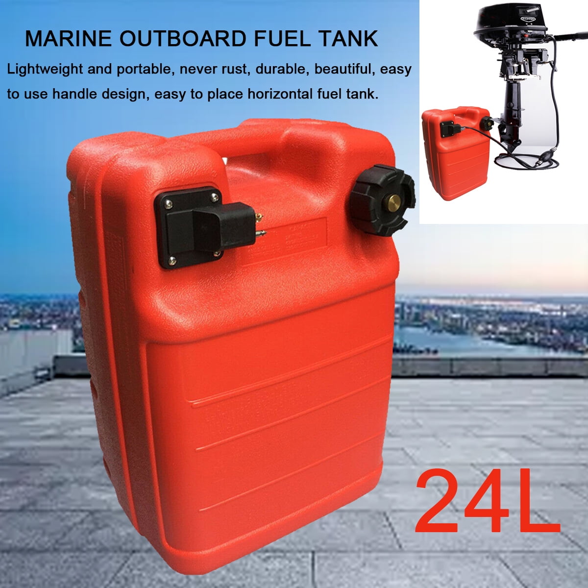 SUDEG 6.3 Gallon Portable Boat Fuel Tank Replacement for