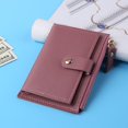 thumbnail image 3 of Yucurem 5pcs Women Fashion Solid Color Multi-slot PU Leather Wallet(Rose Red), 3 of 10