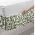 thumbnail image 2 of Daisy Bed Skirt, Chamomile Blossoms Field Flourishing Spring Petals in the Park Garden Motif, Elastic Bedskirt Dust Ruffle Wrap Around for Bedding Decor, 4 Sizes, Orange Dust Green, by Ambesonne, 2 of 2