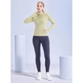 thumbnail image 6 of Womens Full Zip Running Track Jacket Workout Slim Fit Yoga with Thumb Holes Leaf Green S, 6 of 8