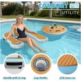 thumbnail image 3 of Inflatable Floating Chair with Built-in Cup Holder | 4.2×3.7ft Chair Floats for Adults | Inflatable Lounge Chair for Lakes, Pools, Boats | 2 Pack of Chairs, 3 of 10