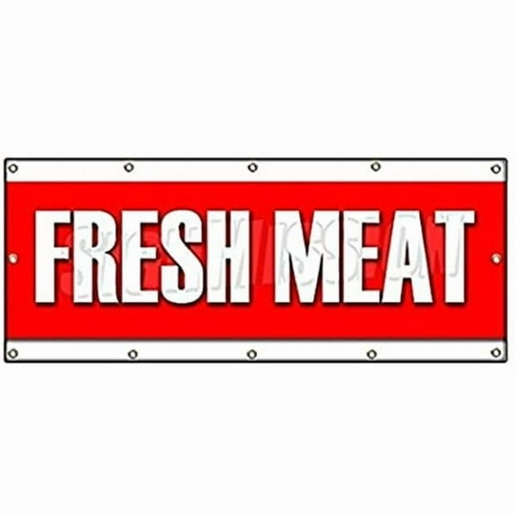 SignMission 24 in. Fresh Meat Decal Sticker - Butcher Steak Beef Chicken Pork Ground