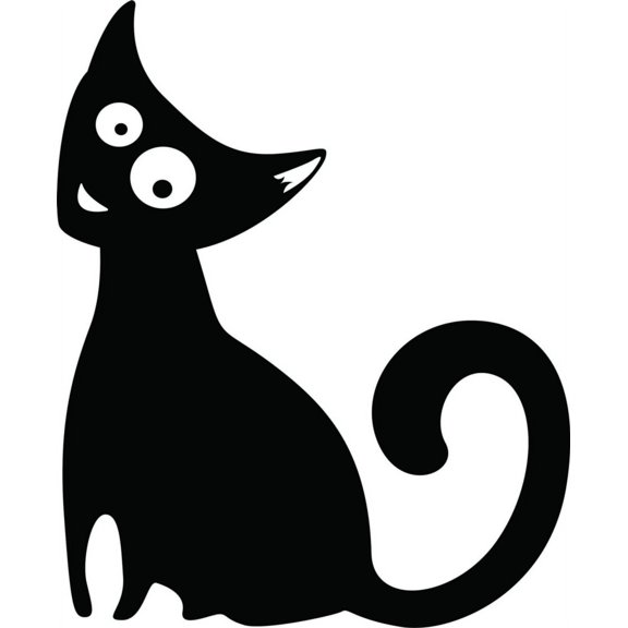 Custom Wall Decal Happy Cat Design Picture Picture Art Peel & Stick Vinyl Wall Decal Sticker 10 X 20 Inches