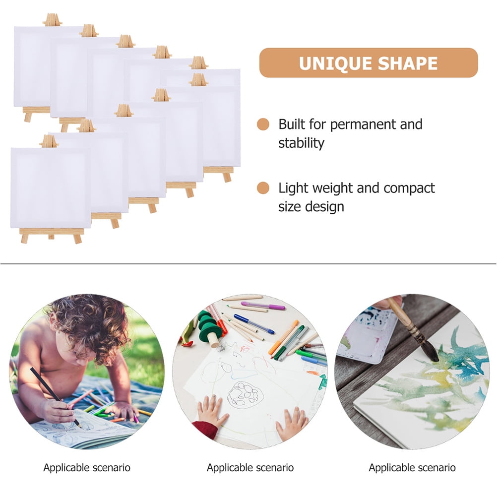 Arborister 15 Sets Mini Canvases & Easel for Kids' Painting Kit