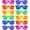 12- Mirrored Lens/Color Frame, variant on 12/24 Pack Neon Party Sunglasses Mirrored/Jelly Lens Bulk Glasses Horn Rimmed Eyewear for Men Women 12- Mirrored Lens/Color Frame