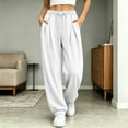 thumbnail image 2 of Annhoo Womens Joggers with Pockets Drawstring Elastic Waist Oversized Full Length Trousers Casual Workout Pants, 2 of 8