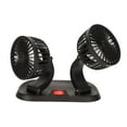 thumbnail image 2 of Ventilador de refrigeración para coche de 5V, puerto USB, doble cabezal, silencioso, circulador de aire portátil giratorio de 360 ° para camión, furgoneta, SUV, RV, ATV, barco, 2 of 8