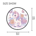 thumbnail image 5 of 36.2 Inch Round Floor Mat Pastel Colors Unicorn Carpet Decor Rug for Living Room Bedroom, 5 of 6
