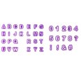 thumbnail image 1 of Cake Alphabet Icing Cutout Set,40PCS Purple Cake Letter Cutters Fondant  Letters Cookie Molds Cutter with Handle Fondant DIY Craft Set, 1 of 5